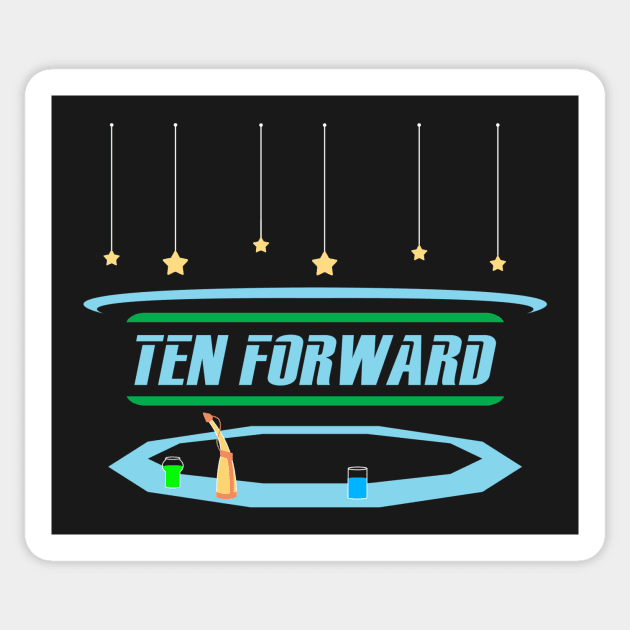 Ten Forward Sticker by SaurianDandy